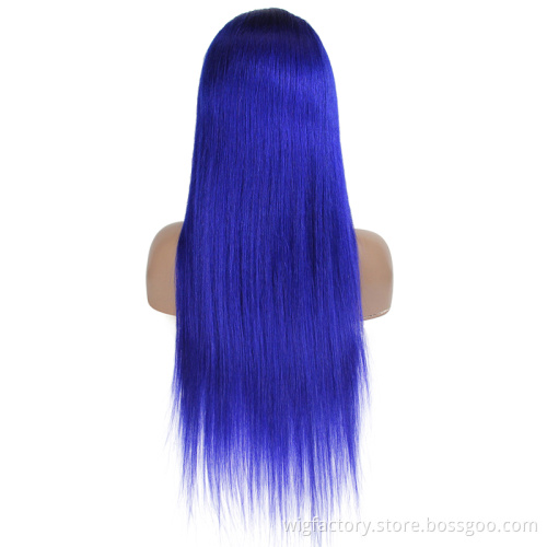 cheap human hair wigs wholesale 10 a grade,wholesale price human wigs 100% human hair cuticle aligned,blue colored indian human